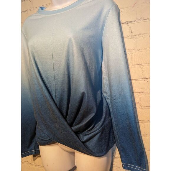 SHEIN long sleeved twisted front Tshirt medium - Picture 2 of 4